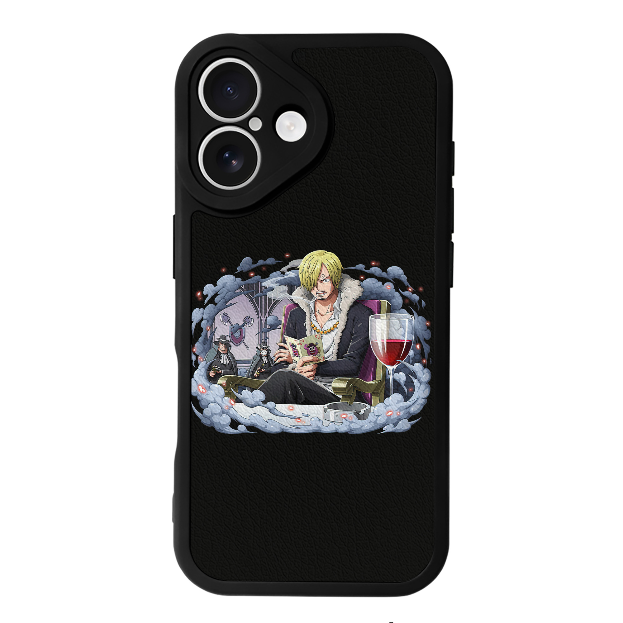 （画像用） ワンピース サンジ ONE PIECE Sanji 【iPhone 16シリーズ対応】シリコンスマホケース（レザー調） 材質：シリコン
